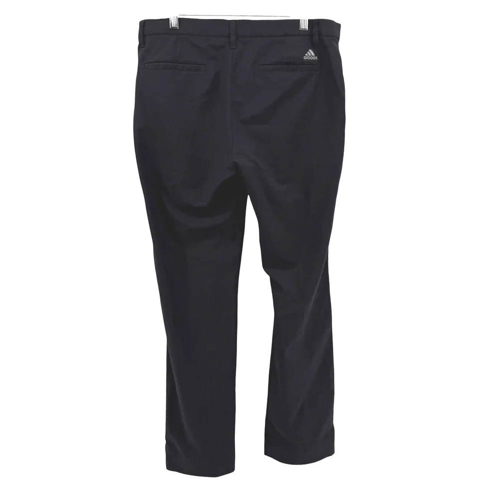 Adidas Golf Pants Mens 33x34 Pre-Owned Black Flat Front Performance Trousers